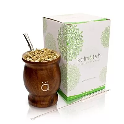Yerba Mate Gourd Set Traditional Modern Mate Cup Includes Bombilla Filter Straw  • $27.35