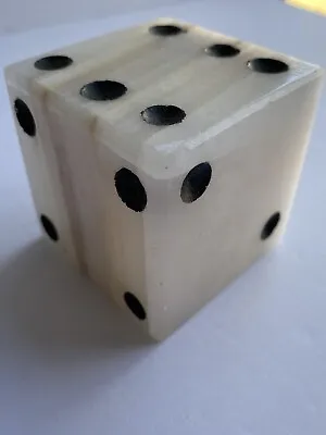 Vintage Large Marble Style Dice Paperweight • $19.99