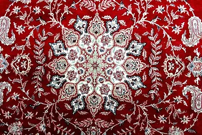 8x10 Masterpiece Mint 400+kpsi Hand Knotted Vegetable Dye Wool Isfahann Rug • $0.99