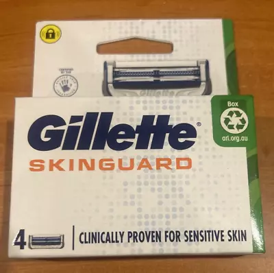 Gillette SKINGUARD Razor Blades 4 Pack Sensitive Made In Germany New Design • $13.99