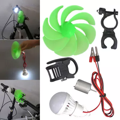 $16.59 • Buy Mini Wind Turbine Motor Blade W/Bulb DIY Kit Power Alternative Energy Generator#