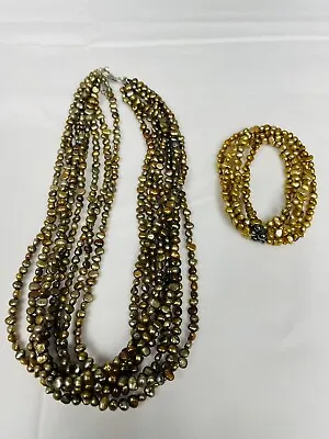  Silpada Copper Freshwater Pearl Multi-Strand Necklace. N1366 • $45