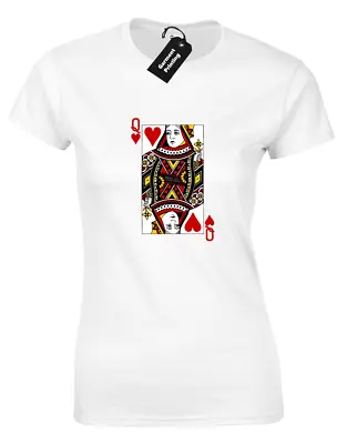 £7.99 • Buy Queen Of Hearts Ladies T-shirt Cool Fashion Meme Hipster Swag Design (colour)