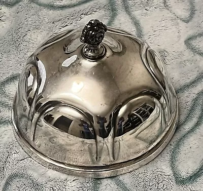 Vintage Silver Plate Cheese Butter Dish Cover • $2