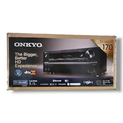 Onkyo TX-NR646 Network WiFi 7.2Ch Bluetooth 4K Ultra HD DTSX AirPlay AV Receiver • $525