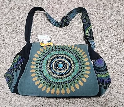 Rising International Swirl Print Hippie Boho Bag Handcrafted Made In Nepal NWT • $18.74