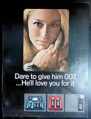 Print Ad 1960's Beautiful Woman 007 Cologne Saving Shampoo Kit • $12.99