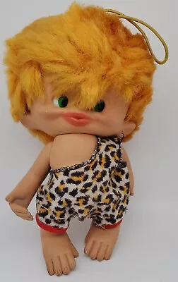 Vintage Unica Troll Monkey Boy Orange Hair Green Eyes Belgium 1965 Caveman • $37