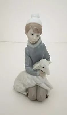 Lladro Shepherd Boy With Lamb #4676 Handmade In Spain Retired MINT! • $20