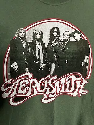 Gildan Green Aerosmith  Aust/NZ/Manila/Jakarta Tour T Shirt. Size S.#T10 • $15.99