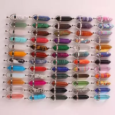 16-80X Healing Point Pendants Quartz Crystals Stone DIY Beads For Jewelry Making • $11.49