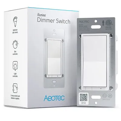 $49.99 • Buy ~NEW~ Aeotec Illumino Dimmer Switch, Gen7 Z-Wave Plus, 500W Dimmer [ZWA037]