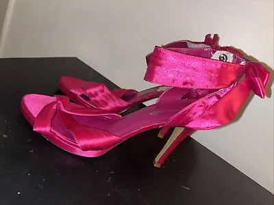Micheal Shannon Pink/Fuschia Womens Shoe Size 10 High Heel Bow Zipper Mallard • $5