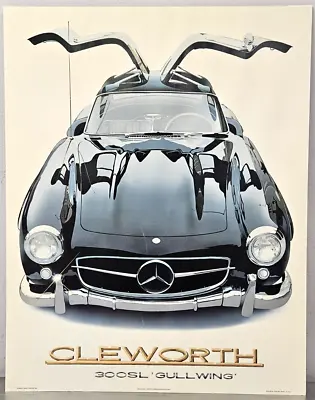 RARE 300SL Gullwing Mercedes Benz 1981 Poster Art By Harold J Cleworth 28  X 22  • $95