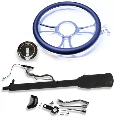 32  Black Automatic Auto Tilt Shift Steering Column & 14  Independent Wheel Kit • $329.99