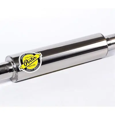 Porter Muffler SSPM3520014 SS Shorty Muffler 2 Inch Inlet/Outlet • $150.99