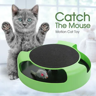 Motion Kitten Cat Toy Catch The Mouse Chase Interactive Cat Training Scratchpad • $12.29