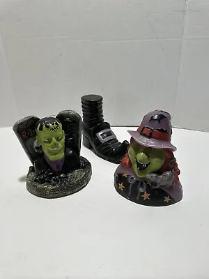 Lot Of 3 Candles Vintage Frankenstein Witch Boots Candle Monster Halloween Set • $39.99