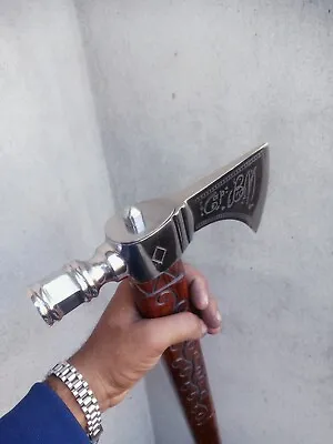 Custom Handmade High Carbon Steel Viking Axe - Hatchet Tomahawk Hammer Axe GK 11 • $109