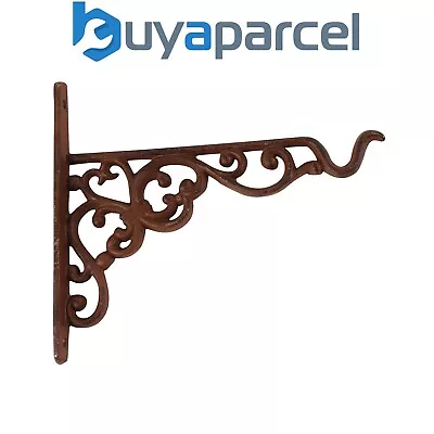 Fallen Fruits 25cm Cast Iron Metal Hanging Basket Bracket Large Hook Wall • £8.99