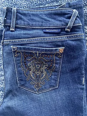 J & Company Women’s Mid Rise  Boot Cut  Jeweled Jeans  Size 28 Pre-Owned • $4.99