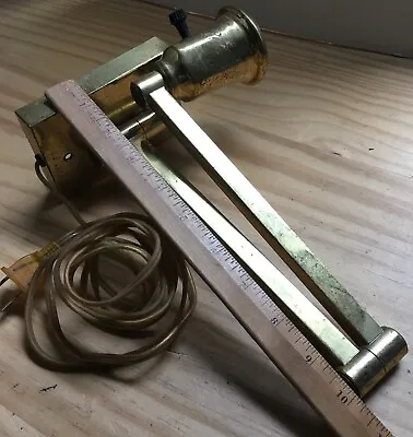 Vintage 1980s Classic Brass Swing Arm Wall / Portable Lamp Reading Light Sconce • $29.99
