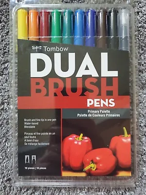 Tombow Dual Brush Pens Art Markers Brush And Fine Tip Primary Palette • $12.49