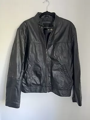 David Moore Soft Vintage Style Leather Biker Rider Jacket Size 56 2XL • $43.52