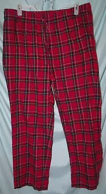 Croft & Barrow Red Plaid High Rise Flannel Lounge Pants Size XL Mens • $5