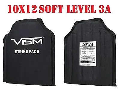 $94.99 • Buy VISM Ballistic UHMWPE Level IIIA Soft Panel 10x12 Shooter Cut Bullet Proof Plate