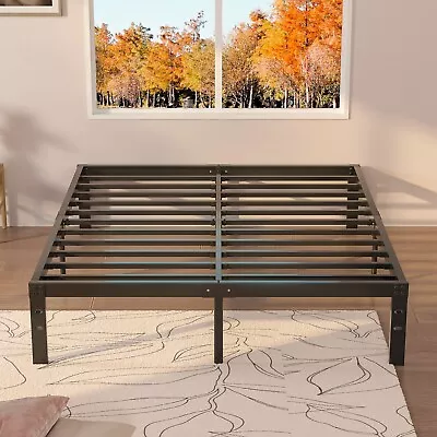 Vecelo 14/16/18  Twin Queen King Size Bed Frame Metal Platform Heavy Duty Slat • $96.67