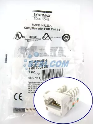 Commscope/Systimax GigaSpeed Cat6 Modular Jack White MGS400BH-262 ~STSI • $8.99