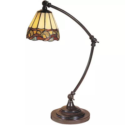 Dale Tiffany TA100700 Evelyn Desk Lamp Mica Bronze • $152.99