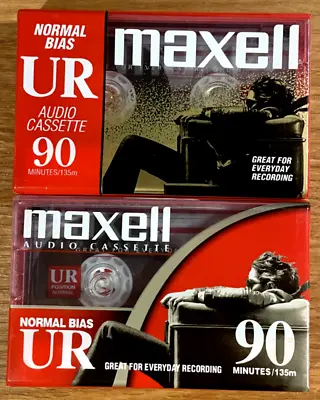 MAXELL UR90 Blank Audio Cassettes Lot Of 2 NEW Sealed • $4.95
