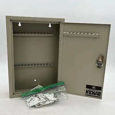 HPC KeKab-30 Key Cabinet Lock Box Heavy Duty Holds 30 Used W/ Key Fobs Locking • $49.95