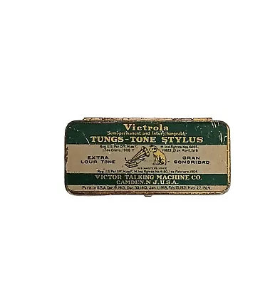 Antique VICTOR VICTROLA Stylus TUNGS TONE Needles BOX Phonograph Nipper LOT • $10.46