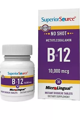 Superior Source No Shot Vitamin B12 Methylcobalamin 10000 Mcg30 CtBB 12/2022 • $22.99