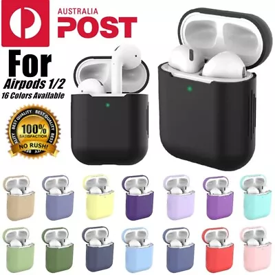 Apple Airpods Silicone Gel Case Shockproof Protective Cover Skin Case Airpod 1 2 • $4.85