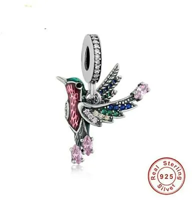 💖 Humming Bird Charm Flying Garden Genuine 925 Sterling Silver Angel Charm  • £16.95