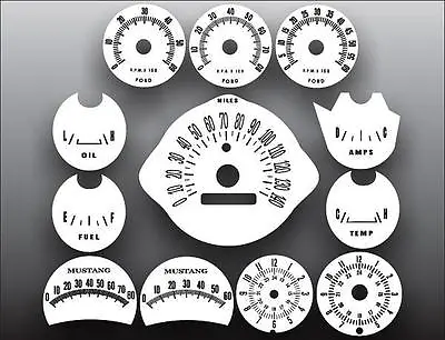 White Face Gauges For 1966 Ford Mustang Rally-Pac • $27.99
