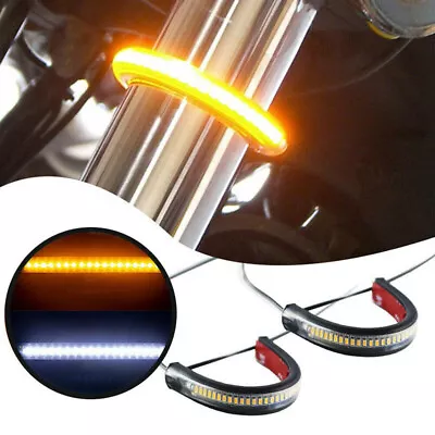 2x18LED Bullet Motorcycle Turn Signal Indicator Light Motorbike Amber White Lamp • £12.99