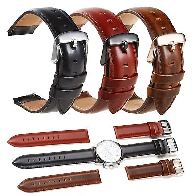 Ritche Quick Release Leather Watch Band 18mm 20mm 22mm 17mm Genuine Watch Strap • $10.99