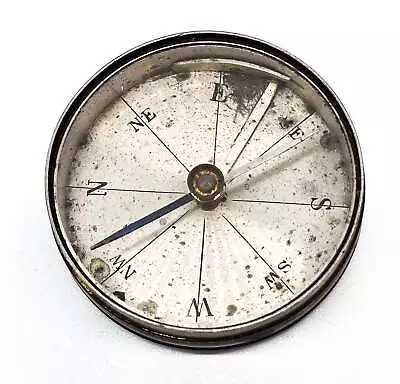 Victorian Antique Brass Trail Compass With Directional Stop • $24