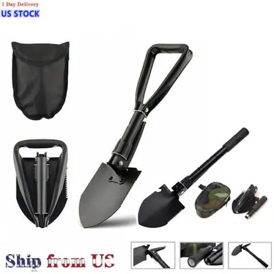 Min Shovel Folding Survival Military Tool Spade Emergency Garden Camping Outdoor • $10.57