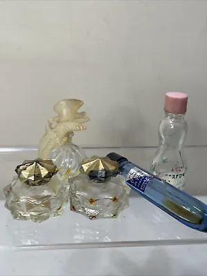 Lot Of Vintage Miniature Perfume Bottles Empty Avon Nina Ricci Bourjois  • $7.49