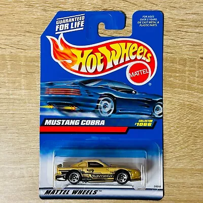 Ford Mustang Cobra Gold Black 1999 Mainline Long Card • $12.95