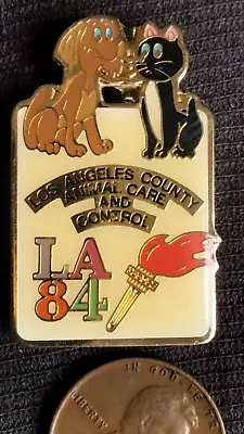 Los Angeles 1984 Olympics LA County Animal Care And Control Police Pin By HALL M • $6.99