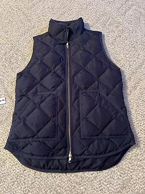 J CREW Down Quilted Vest Full Zip Navy Blue Women’s Size X-Small XS Dark Blue • $24.99