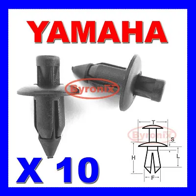 YAMAHA FAIRING PANEL TRIM CLIPS RIVETS FASTENERS 6mm X10 • £3.85