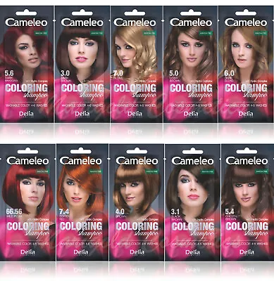 Delia Cameleo Temporary Hair Colour Shampoo Dye Sachet 4 To 6 Wash Out + GLOVES • £3.49